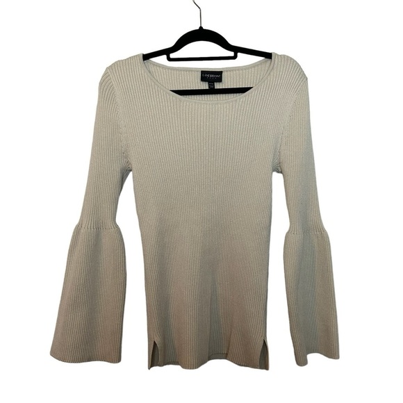 Lane Bryant NWT Ribbed Long Bell Sleeve Pullover Sweater Top - Picture 1 of 13